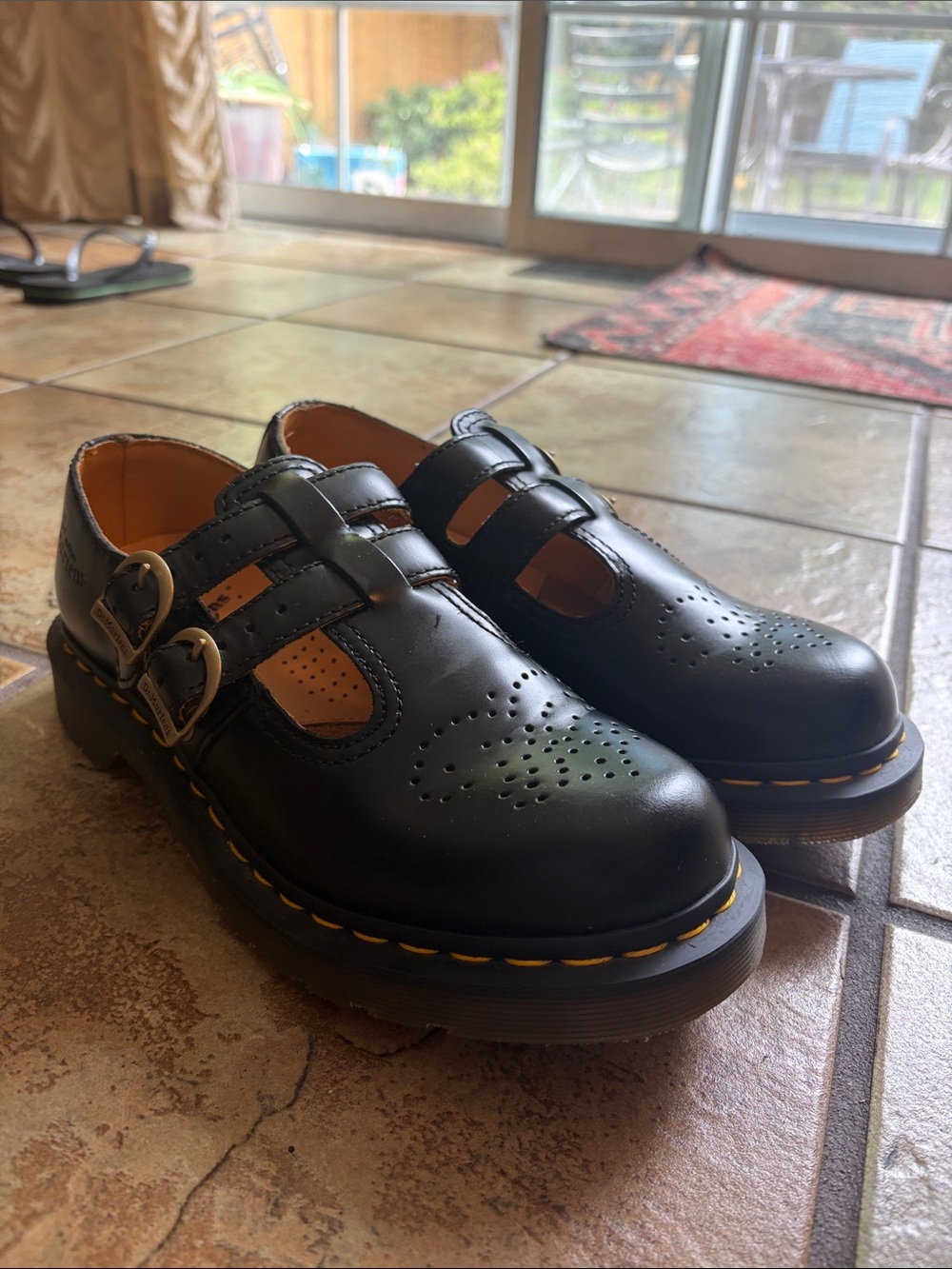 Dr. Martens 8065 Black Mary Jane Double-Buckle Shoes